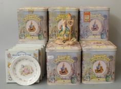 Border Fine Arts and Royal Albert figures and ceramics in original tins, most unopened, eight