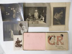 Autograph album of Elsie Baker c1920, including watercolours and drawings, signatures of stage stars