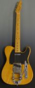 Fender Telecaster crafted in Japan electric lead / rhythm guitar in lacquered pine finish with black