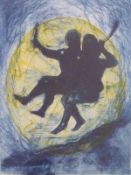 Conrad Custerson (active 1967) signed retro trial proof Zodiac print Gemini, dated 1967, 50 x 37cm