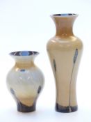 Two Caithness overlaid glass vases both with trailed decoration, largest 25cm tall