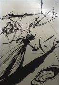Salvador Dali print on hallmarked silver by Franklin Mint, 32 x 24cm