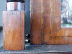 Burslem 19thC flame mahogany cased longcase clock with 8 day movement striking on a bell, 36cm