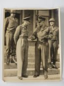 Associated Press 8x10 inch photograph of King George VI visiting the battlefronts with General