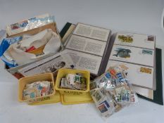 A World Wildlife first day cover collection and a quantity of loose stamps