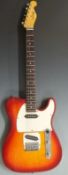 Morris Hurricane electric lead / rhythm guitar in flame finish with ivory effect scratch plate,