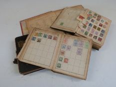 Lincoln stamp albums x 3 and one other of early Commonweath and foreign stamps
