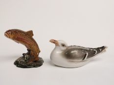 Beswick trout and a Copenhagen style gull