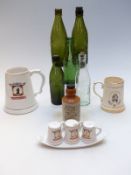 Whitbread and Niblett & Co brewerania including tankards, cruets etc