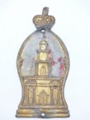 Royal Exchange lead fire plaque or mark, height 22cm