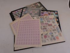 A collection of Belgium stamps in three stockbooks, and various sheets of stamps