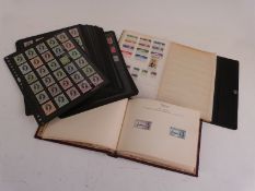 A selection of GB and Commonwealth stamps, used and mint, including blocks, on loose Hagner