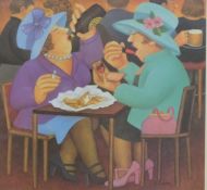 Beryl Cook signed print 'Ladies who Lunch', signed in pencil lower right, 59 x 49