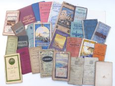 Collection of cloth backed and paper maps of English regions including Devon, Bacon's Berks Bucks