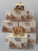 Twelve Lilliput Lane models in boxes