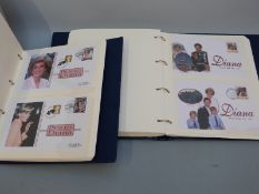 Two albums of Diana Princess of Wales commemorative first day issues from across the world