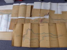 Ten early 20th century coloured architectural and engineering drawings relating to Kennick reservoir