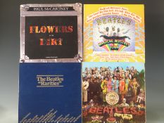 The Beatles and related - 25 albums including Sgt. Pepper (PMC7027 Y + B label), Live at the BBC,