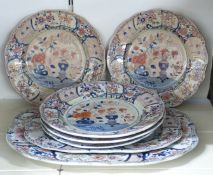 19thC Masons patent ironstone meat and dinner plates