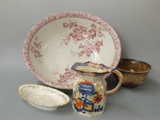 Royal Doulton wash basin, large quantity of Royal Worcester pin dishes and ceramics, some boxed,