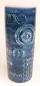 Rorstrand of Sweden studio pottery vase decorated with geometric circular pattern, 30cm tall