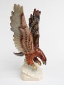 German porcelain figure of an eagle, H38cm