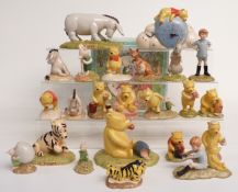 Royal Doulton Winnie the Pooh, approximately 24 figures including some limited edition figures,