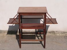 19th century mahogany cake table with four folding leaves size when folded, W54 x D38 x H74cm