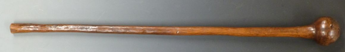 A 19thC African tribal knobkerrie, L75cm, diameter of knop 7.5cm