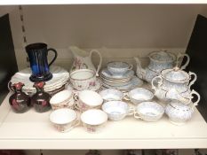 Dresden wrythen moulded teaware, Victorian teaware, Coalport jug, Royal Worcester etc