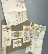 Helen McKie (1889-1957) group of original ink & watercolours of characters from Babes in the Wood