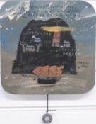 John Maltby (b1936) swingboat painting or automaton HMS Persephone, width 26cm