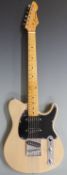 Peavey Generation EXP electric lead / rhythm guitar in blonde finish with black scratch plate, reg