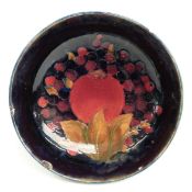 Moorcroft pedestal bowl decorated in the pomegranate pattern with impressed signature to base, H7