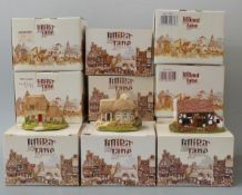 Twelve Lilliput Lane models in boxes