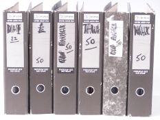 Approximately 250 football programmes in folders featuring current clubs across all divisions