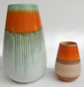 Two Shelley vases, tallest 23cm