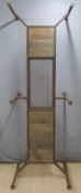 Ex Superdry industrial style two tier metal clothes rail or shop fitting / haberdashery display