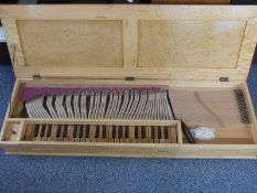 Paul Watson 1990, Stoke Newington, London, three and half octave clavichord with two tone wooden