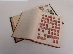 An Imperial stamp album, Great Britain and colonies, includes good range 1d red plate numbers and an