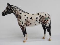 Beswick first version Appaloosa horse with circular backstamp, H20cm