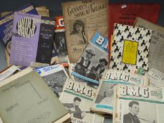 A collection of banjo music 1930s etc, together with BMG magazine from the 1950s, 1960s, 1972 etc