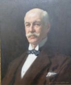 John St Helier Lander (1868 - 1944) oil on canvas portrait Charles Frederick Leach, signed and dated