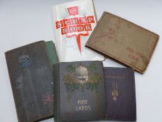 Five postcard albums, mainly UK topographical Edwardian onwards, includes a large number of