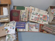 A quantity of stamp albums, stockbooks and loose stamps