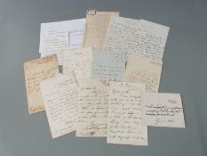 Autograph Letters from 19th Century artists and others Samuel Reynolds, W.P. Frith, William Linnell,