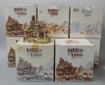 Eight Lilliput Lane models in boxes