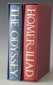 Homer, The Odyssey (London, Folio Society, 1998).  Quarter blue cloth; illustrated boards.  Blue