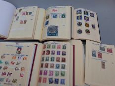 Eleven albums of stamps, Brazil x2, Bulgaria x3, Bolivia x2, Bahrain, Barbados, Belgium x2, all