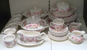 Masons Ironstone for Liberty dinner and teaware in the Touraine pattern, approximately 37 pieces